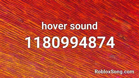 Check spelling or type a new query. hover sound Roblox ID - Roblox music codes