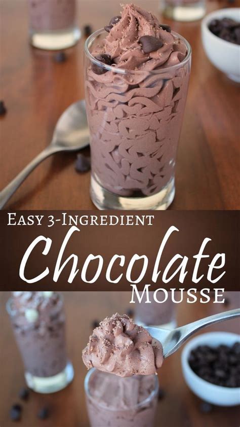 For this recipe to work successfully, a. Easy 3-Ingredient Chocolate Mousse - Kitchen Cents ...