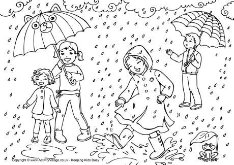 It makes for a great learning time too. Spring Showers Colouring Page