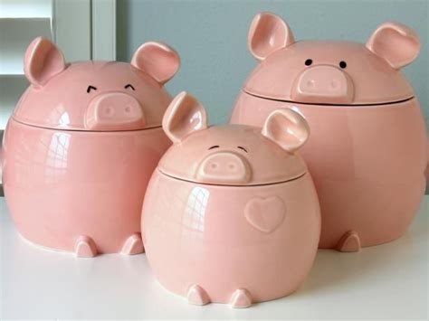 Shop pier 1's vast selection of canister & cookie jar sets. Pig Canister | Pig kitchen, Canister sets, Pig decor