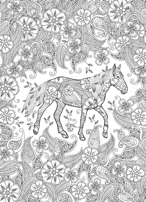 All sorts of different styles, so many cats. Coloring page in zentangle inspired style. Running horse ...