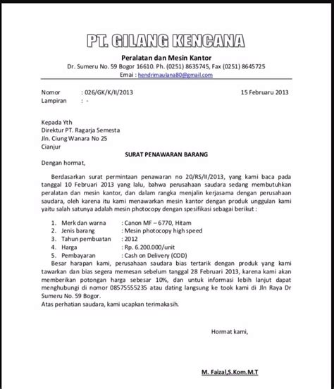 Perkenankanlah terlebih dahulu kami ucapkan terima kasih atas kesempatan yang diberikan kepada kami untuk menawarkan penjualan tanah milik kami kepada pt. Aneka Contoh Surat Penawaran Resmi Tanah 97 Dalam Menulis ...