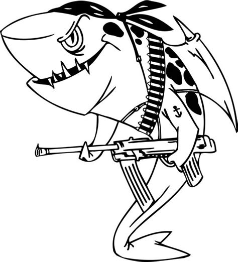 Maybe you would like to learn more about one of these? An Illustration Of Pirate Shark Coloring Page : Kids Play ...