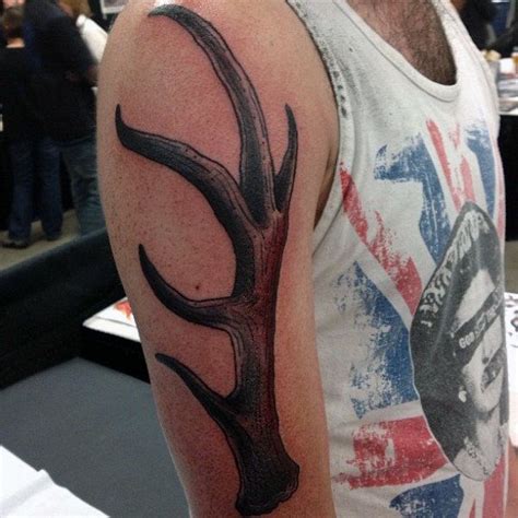 Tribal deer tattoos are made on side abdomen, hands and thighs. 70 Antler Tattoo Designs For Men - Cool Branched Horn Ink ...