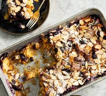 Pour evenly over croissant pieces. Blueberry-Almond Croissant Breakfast Bake | Stop and Shop