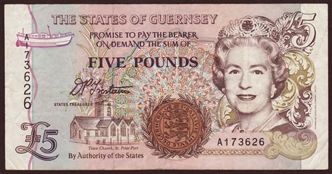 What to buy for 5 pounds. Guernsey 5 Pounds banknote 2000 Queen Elizabeth II|World ...