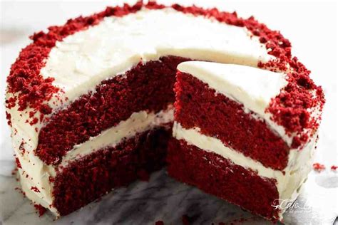 Trim the cake edges to make them neat, then cut the cake crosswise into three even rectangles. Best Red Velvet Cake - Cafe Delites | Best red velvet cake ...