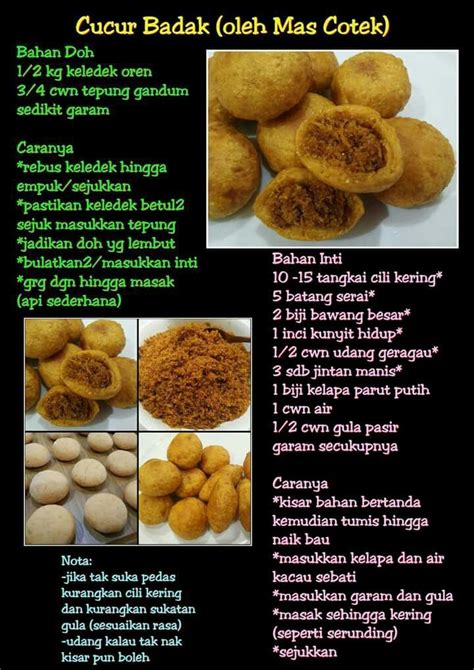 Intinya boleh dilebihkan dan digunakan untuk membuat pulut udang dan sepera. 11.08.2019 - Cucur Badak | Malaysian dessert, Asian ...