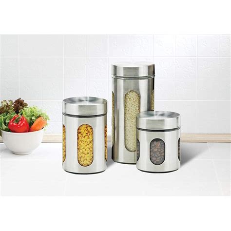 We did not find results for: Stainless Steel Canister Set, Three-Piece Food Storage ...