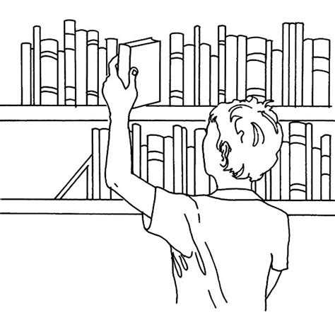 Bookshelf coloring page this is a pretty versatile coloring page! Pick A Book From Bookshelf Coloring Pages : Best Place to ...