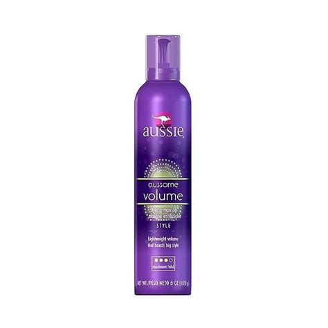 Aussie Aussome Volume Styling Mousse oz (12 BRL) liked on ...