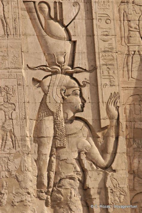 The pantheon of egyptian gods and goddesses is complex and confusing. Sculpture of the goddess Hathor, wife of Horus, the right ...