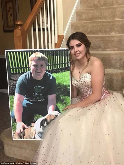 Do not change the word given. Father takes son's girlfriend to high school prom one ...