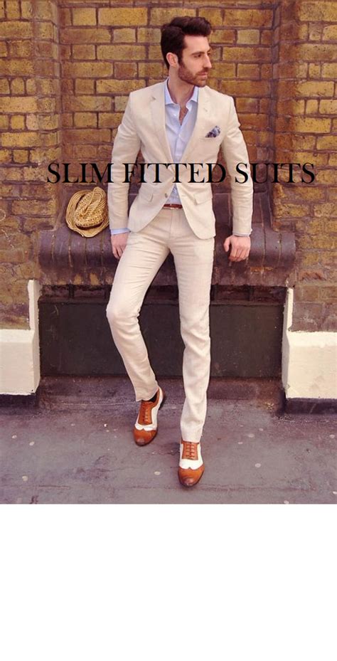 A man's complexion has a huge impact on how the colours he chooses to wear suit him or make him just. Mens outfits by Whitney on RoseWood Suits | Beige suits ...