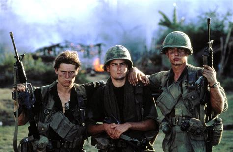 Good people get killed and bad people survive. How do "The Red Badge of Courage" and "Platoon" humanize ...