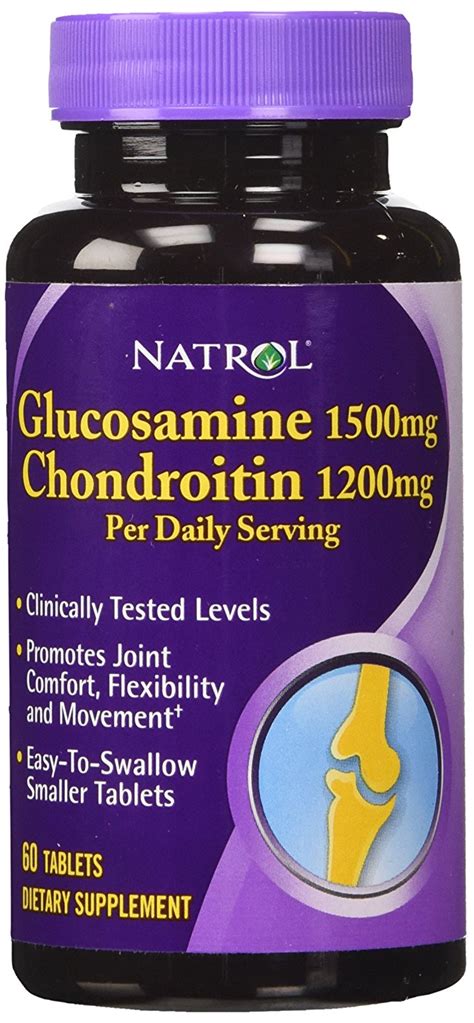 Add kirkland signature extra strength glucosamine 1500 mg & chondroitin 1200 mg to your daily regimen to help support healthy joints. Glucosamine 1500 mg Chondroitin 1200 mg Natrol 60 таб ...