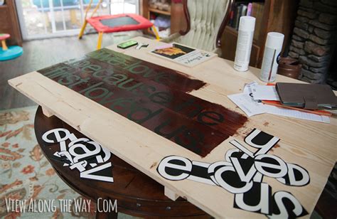 Once you've designed your stickers on the computer using an image editing software, print them onto vinyl printer paper. Tutorial: How to make DIY quote art with wood and wood stain