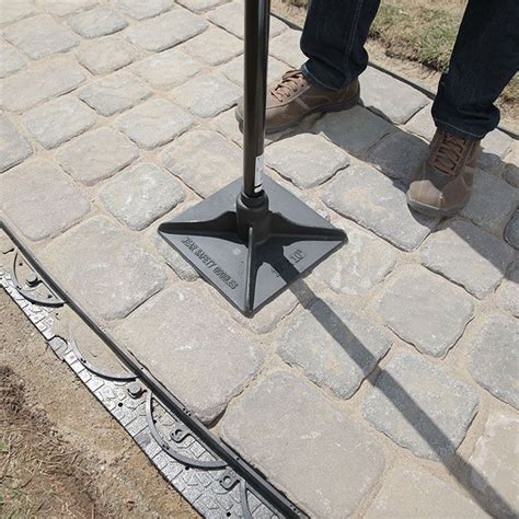 Find a lowe's near you. Tamping the Blocks to Settle the Walkway. | Paver walkway ...