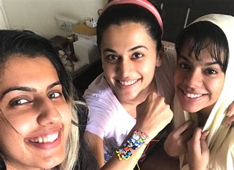 Her post read as, 'mafia created fraud is. When Taapsee Pannu forced her sisters to tie her a Rakhi ...