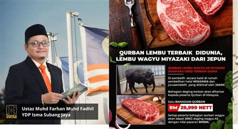 Nilai derma untuk seorang peserta dalam program qurban /aqiqah ini ialah Harga seekor lembu Wagyu boleh beri 4 ribu pelarian ...