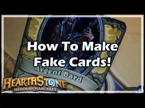 О card maker for hearthstone. Hearthstone How To Make Fake Cards! - YouTube