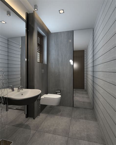 Flush fronted washroom designs are really popular at the moment. gym toilet | My house plans, Shower design, House