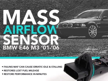 The e46 m3 eventuri system uses our patent pending carbon fibre housing which provides an aerodynamically efficient airflow path from the filter to the maf tube. ECS News - BMW E46 M3 Mass Airflow Sensor