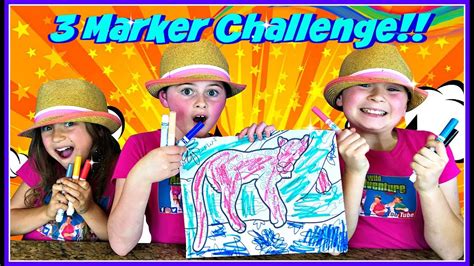 For boys and girls, kids and adults, teenagers and toddlers, preschoolers and older kids at school. 3 Marker Challenge!! Fun Coloring Challenge! | Kids vs ...