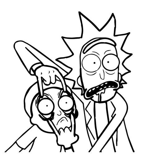 Because its time to get creative and add some color to … Rick and Morty Coloring Pages to download and print for free