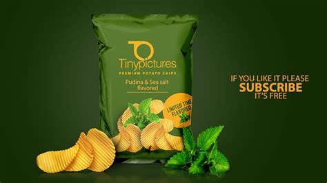 Download Potato chips packaging mock-up for chrismas party in photoshop - YouTube