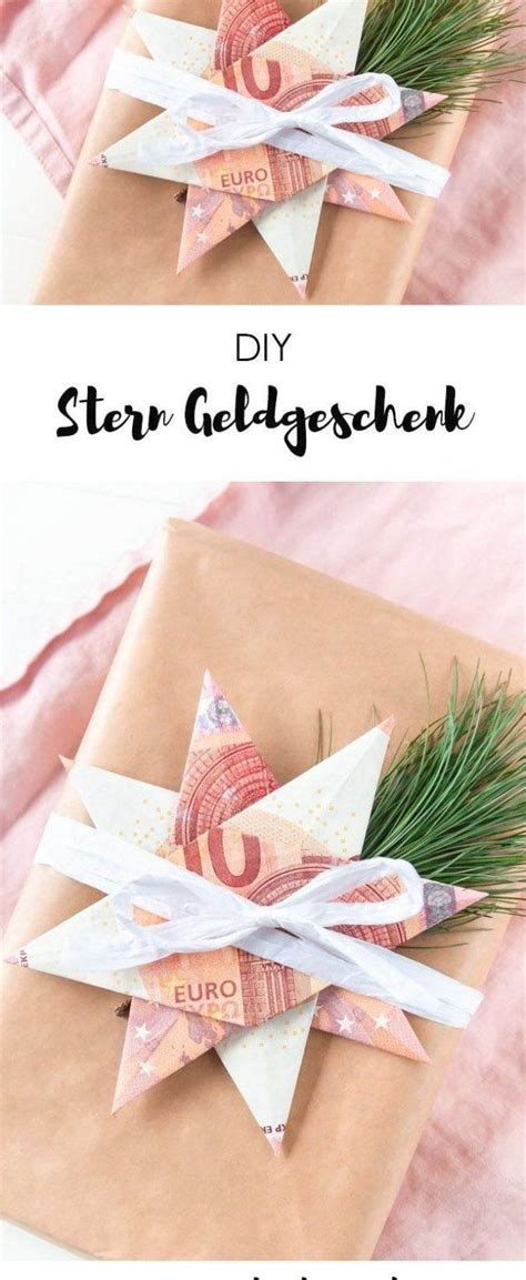 Geldgeschenk basteln in nur 5. Geldgeschenk zu Weihnachten Geldscheine als Sterne oder Engel falten - ein tolles DIY Geschenk ...