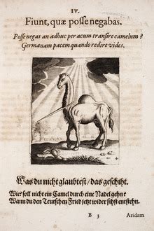 Getting george to wake up before 7 o'clock is harder than getting a camel through the eye of a needle. Eye of a needle - Wikipedia