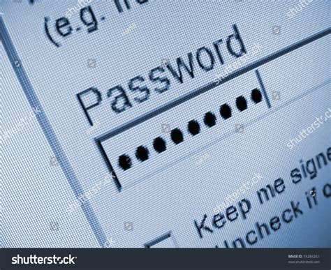 Log off (using web image monitor). Password Filed On A Monitor Stock Photo 74284261 : Shutterstock