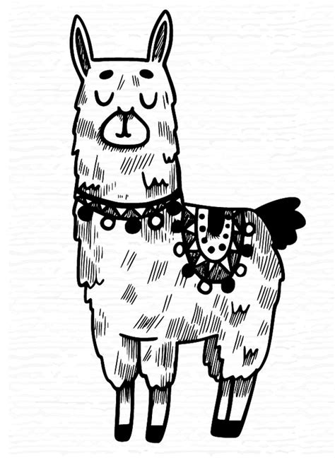 Descarga este dibujo de dibujo para colorear de un cactus para pintar y colorear. DIBUJOS DE LLAMAS PARA COLOREAR 🎨 y ALPACAS