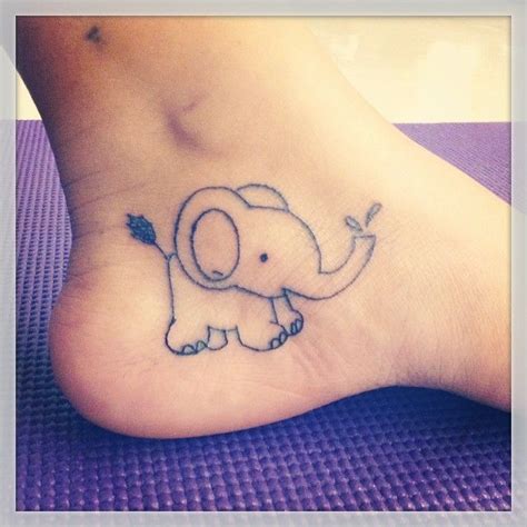 Cute two small baby elephants with heart tattoo on ankle. Cute Baby Elephant Tattoo | Baby elephant tattoo, Animal lover tattoo, Elephant tattoo design