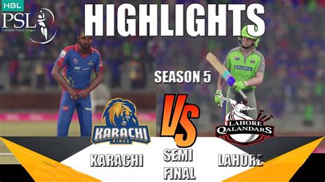 Lahore qalandars vs islamabad united for more videos. Semi Final Karachi Kings vs Lahore Qalandars Full Match ...