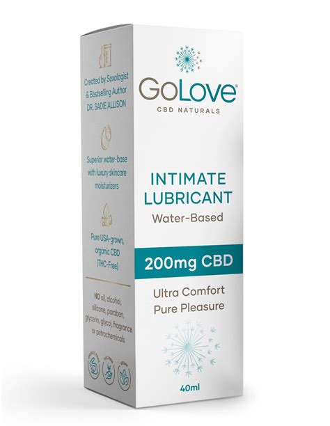 How do we know they're the hottest? Go Love Cbd Intimate Lubricant - 200Mg Waterbased ...