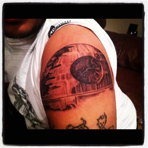 Around this time, star became involved with gene simmons and kiss. Death Star tattoo I got today. (x-post from r/StarWars ...