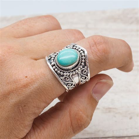 Tribal Turquoise Ring | Turquoise jewelry rings, Turquoise ring, Turquoise ring silver