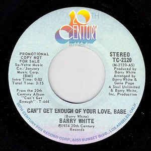 Can't get enought of your love. Barry White - Can't Get Enough Of Your Love, Babe (1974 ...