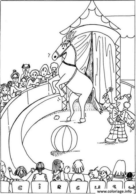 Voir cette épingle et d'autres images dans clowns saltimbanques. Coloriage Cirque Cheval Clown dessin