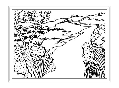 Drawing landscape elements from reid: Free Adult Coloring Pages Landscapes - Coloring Home