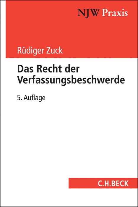 Find nearly any book by rudiger zuck. Das Recht der Verfassungsbeschwerde von Rüdiger Zuck ...