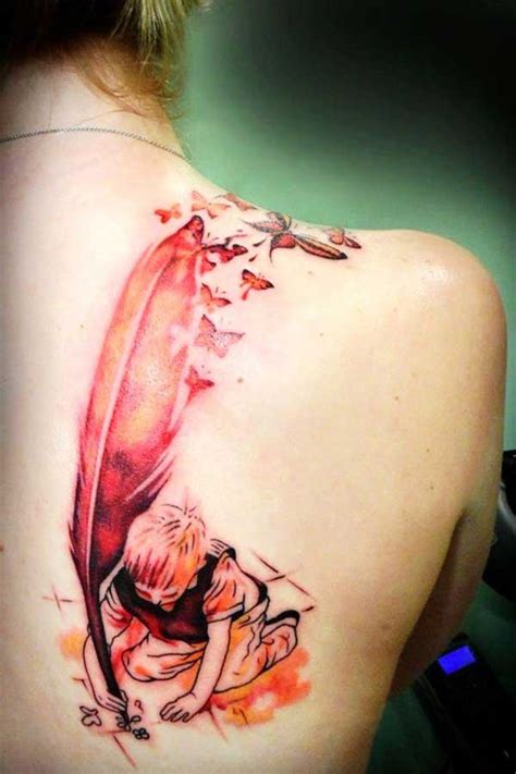 The curve of the shoulder blades give you the best option of having an angel wings tattoo. 100+ Unique Shoulder Blade Tattoos, Designs and Ideas ...