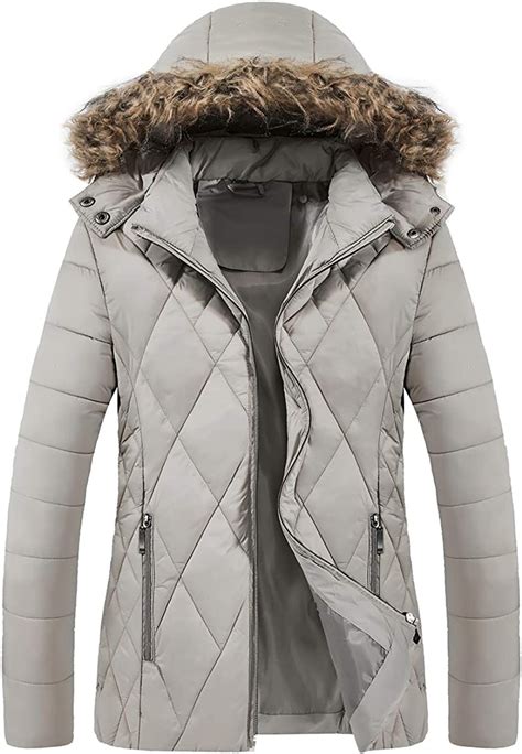 Women Womens Lightweight Packable Down Coat Puffer Jacket Hooded Winter ...