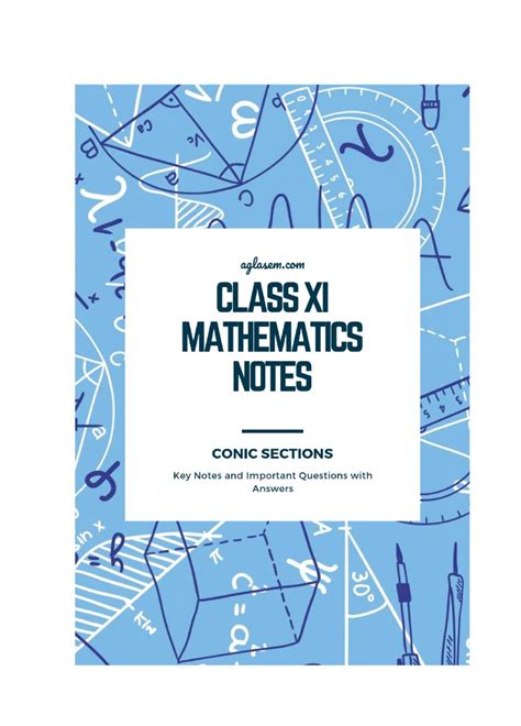 A conic section section is a curve generated by intersecting a right circular cone with a plane. Class 11 Maths Notes for Conic Sections