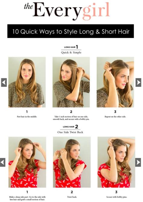 How can i style my long hair. 10 Quick Ways to Style Long & Short Hair - Gal Meets Glam