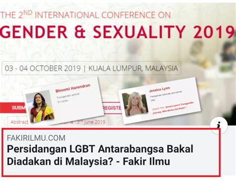 Apa yang terlintas dipikiran anda tentang logo diatas? Persidangan LGBT antarabangsa bakal diadakan di Malaysia ...