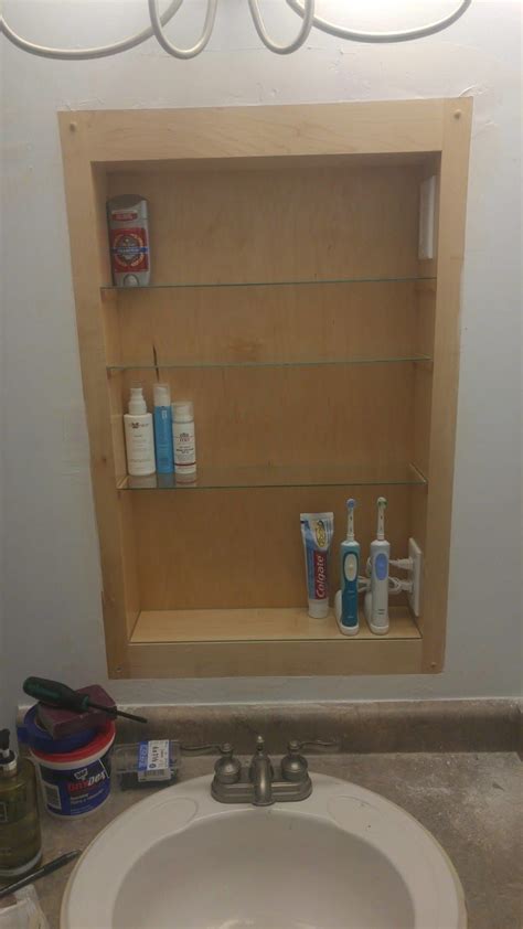 Need extra space in your bathroom, build a recessed medicine cabinet with these free plans. Highly efficient medicine cabinet was built by homeowner ...