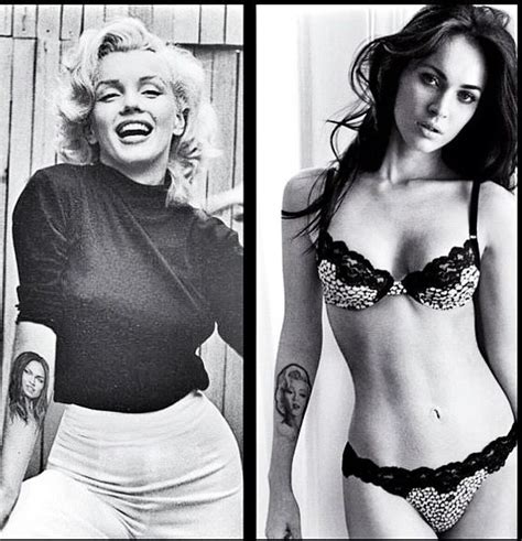 Moon, star on her ankle. Megan Fox and Marilyn Monroe #tattoo #vintage #beautiful ...